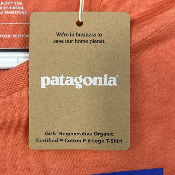 Patagonia NWT Girls Size 12 / Large Logo T-Shirt Tee - Picture 4 of 6
